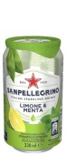San Pellegrino 0.33л ж/б ( Лимон/мята )  Газ.