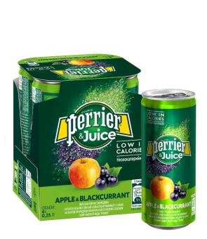 Perrier (Перье) 0.25л ( Яблоко/черн.смор. ) Газ.