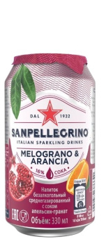 San Pellegrino 0.33л ( Гранат/апельсин ) Газ.