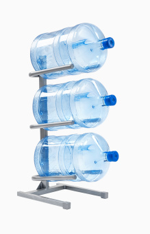 Подставка для 3-х бутылей серая РОССИЯ