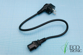 Сетевой шнур электрический Hyperline PWC-ICE13-SHM-0.5 BK