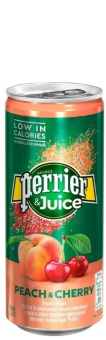 Perrier (Перье) 0.25л ( Персик/вишня ) Газ.